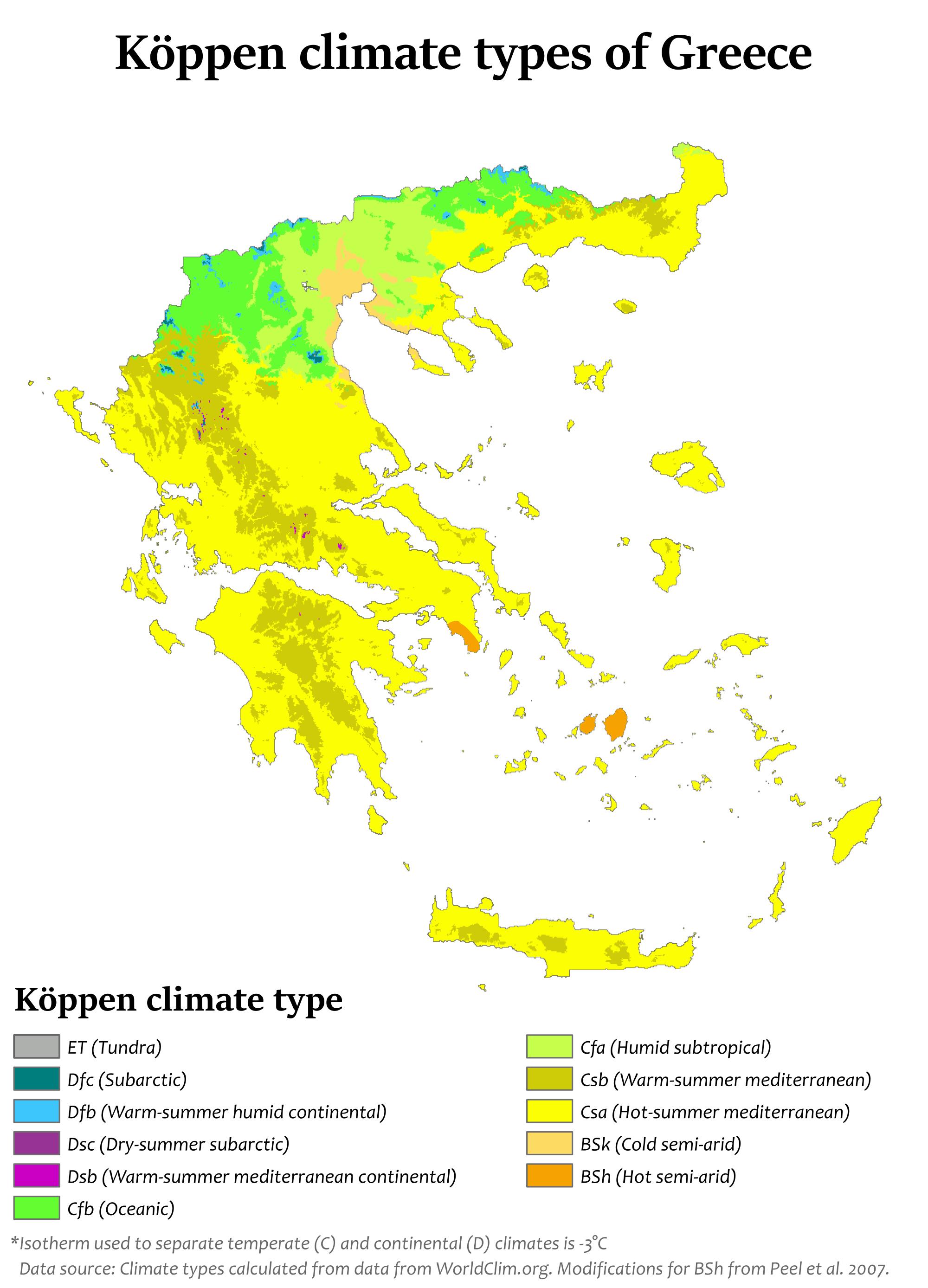 Grecia clima - Clima din Grecia (Europa de Sud - Europa)