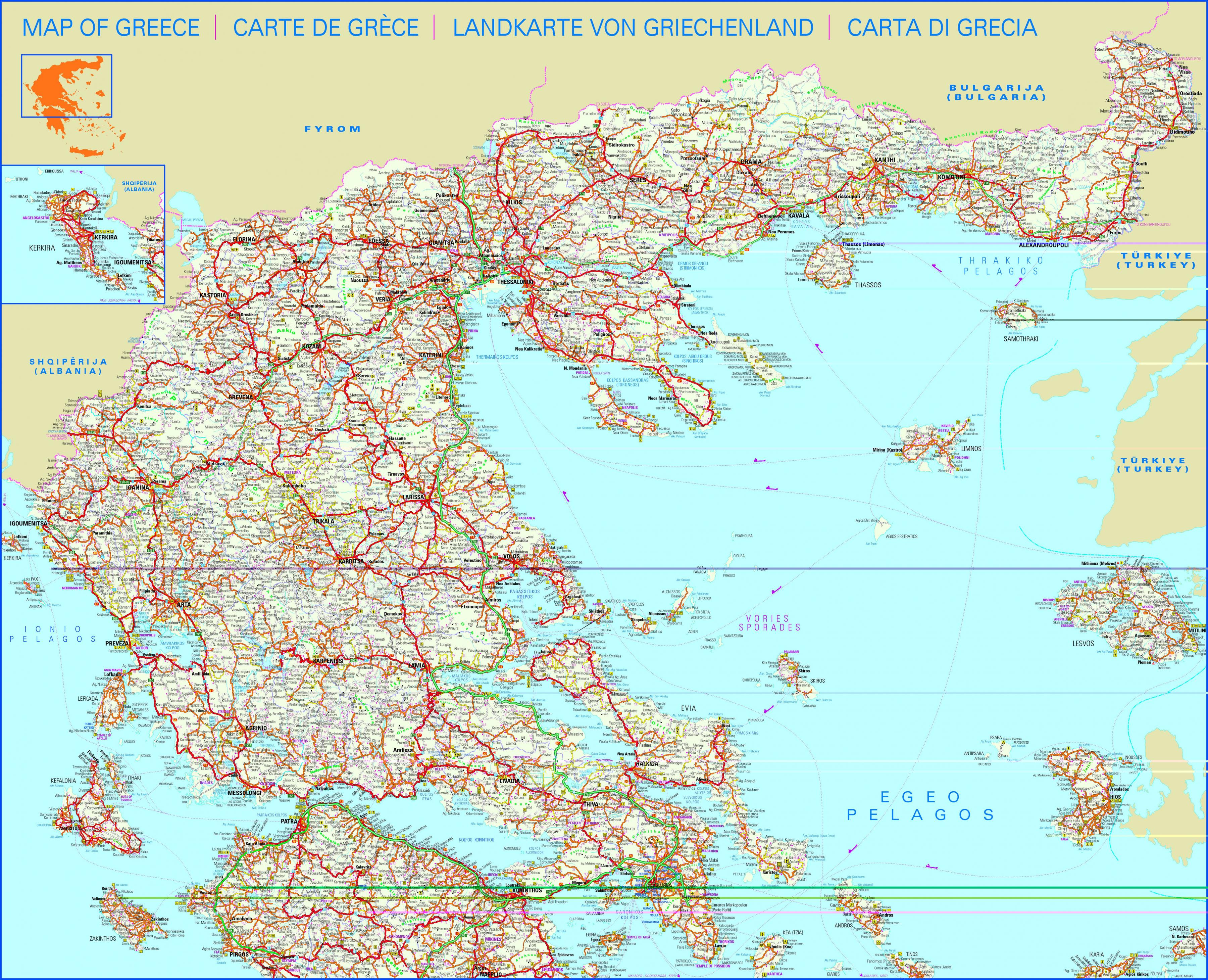 harta greciei de nord Harta de nord Grecia   Grecia de Nord hartă (Europa de Sud   Europa)