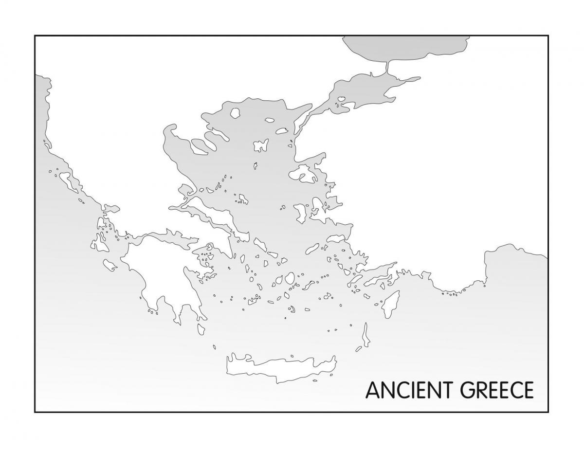 Grecia antică gol hartă
