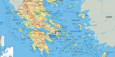 Harta geografică a Greciei