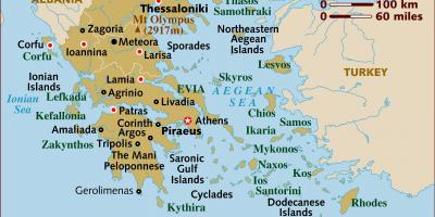 Insulele din Grecia hartă