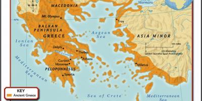 Hartă veche a Greciei